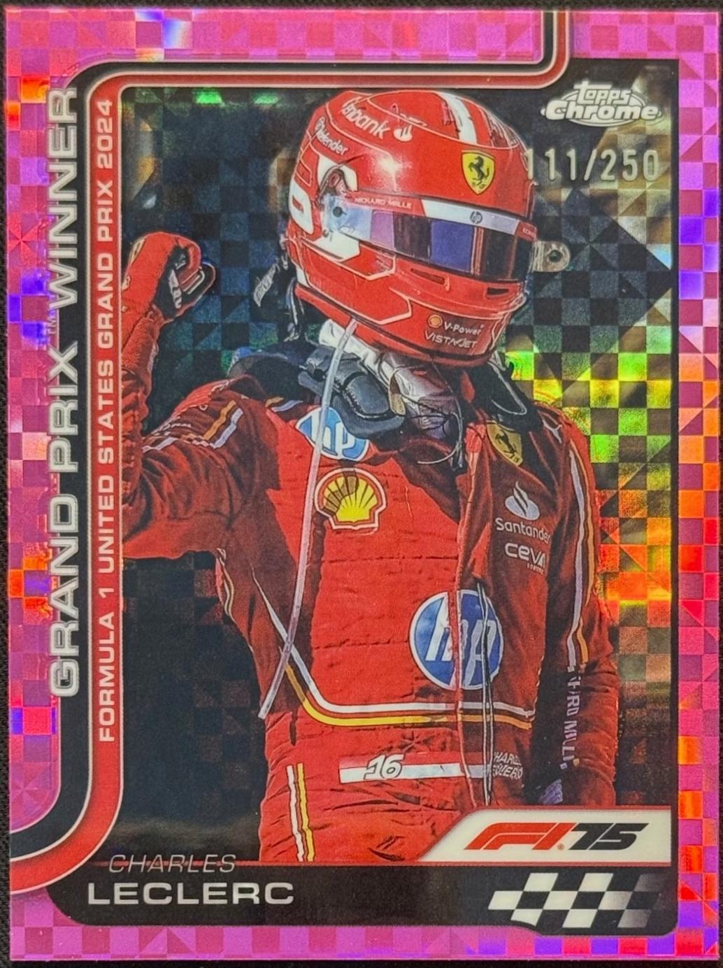 Charles Leclerc [Pink Checker Flag Refractor] #111