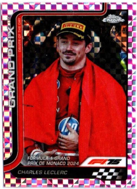 Charles Leclerc [Pink Checker Flag Refractor] #129