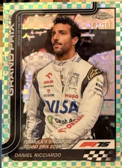 Daniel Ricciardo [Aqua Checker Flag Refractor] #139
