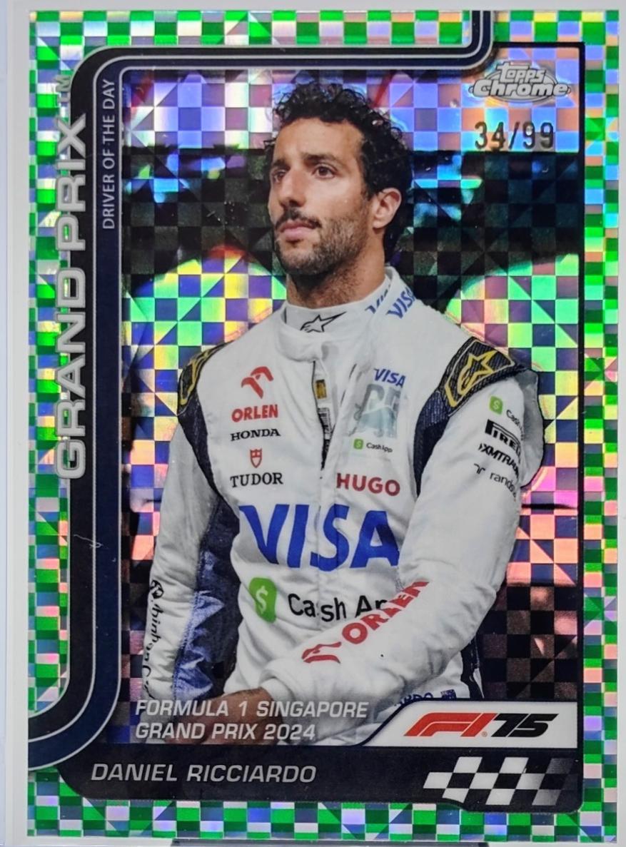 Daniel Ricciardo [Green Checker Flag Refractor] #139