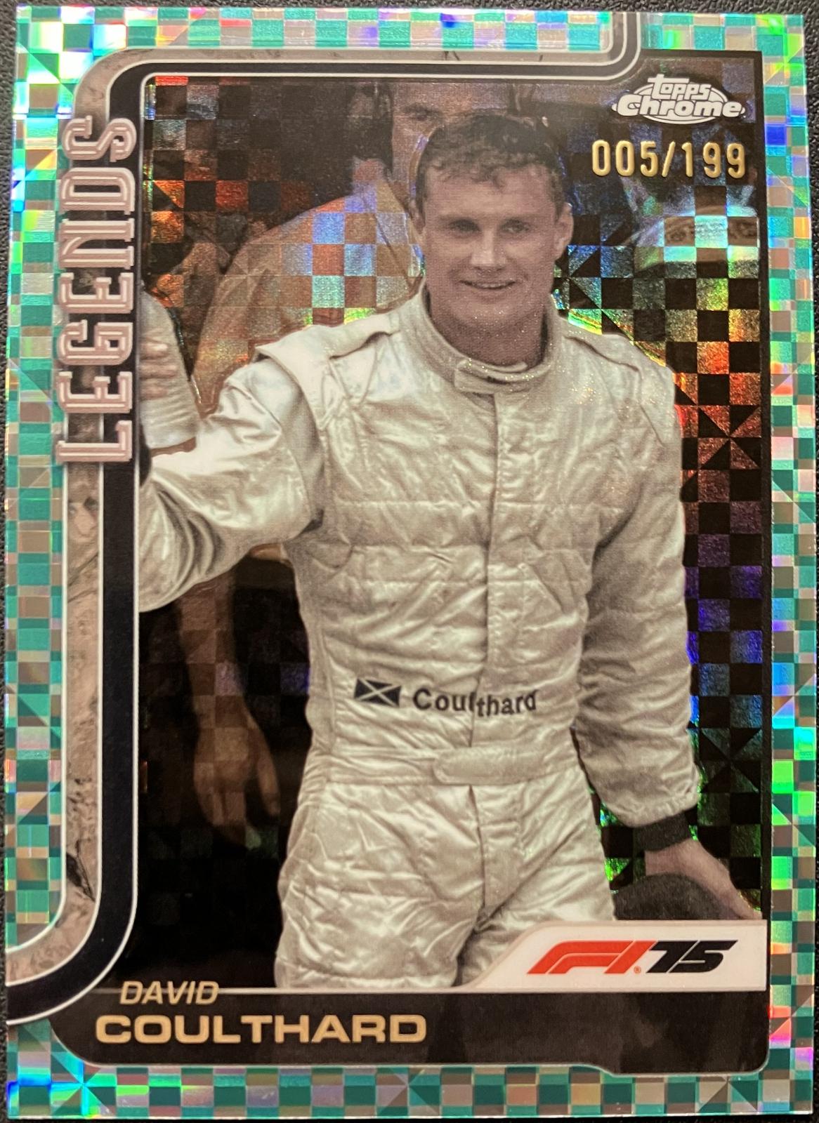 David Coulthard [Aqua Checker Flag Refractor] #151