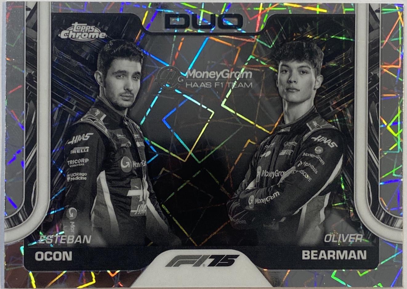 Esteban Ocon / Oliver Bearman [Black White Lazer Refractor] #170