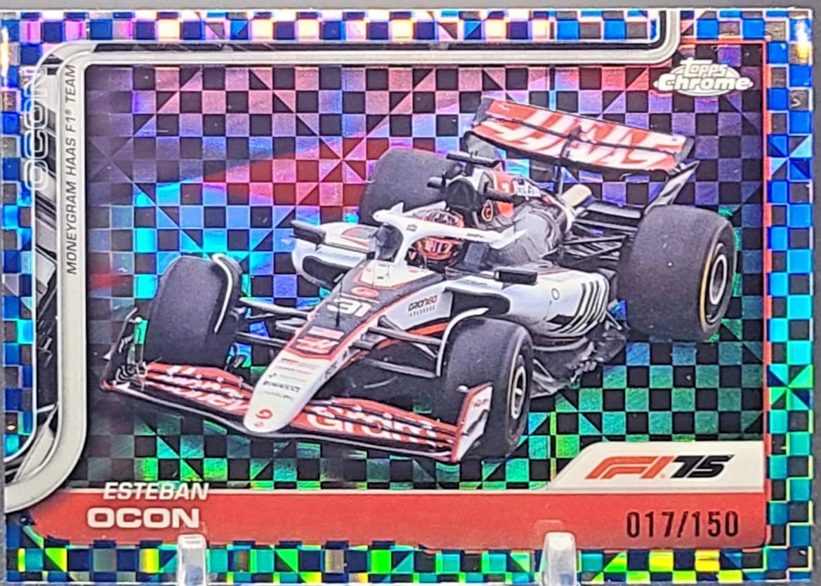 Esteban Ocon [Blue Checker Flag Refractor] #85