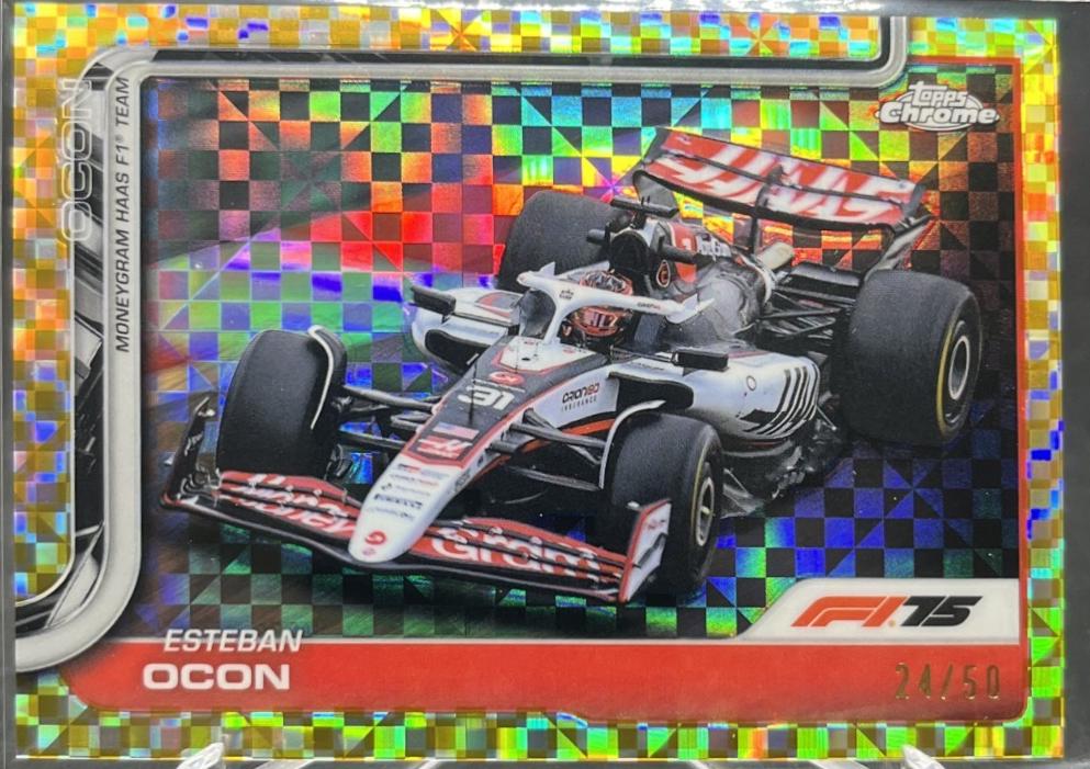 Esteban Ocon [Gold Checker Flag Refractor] #85
