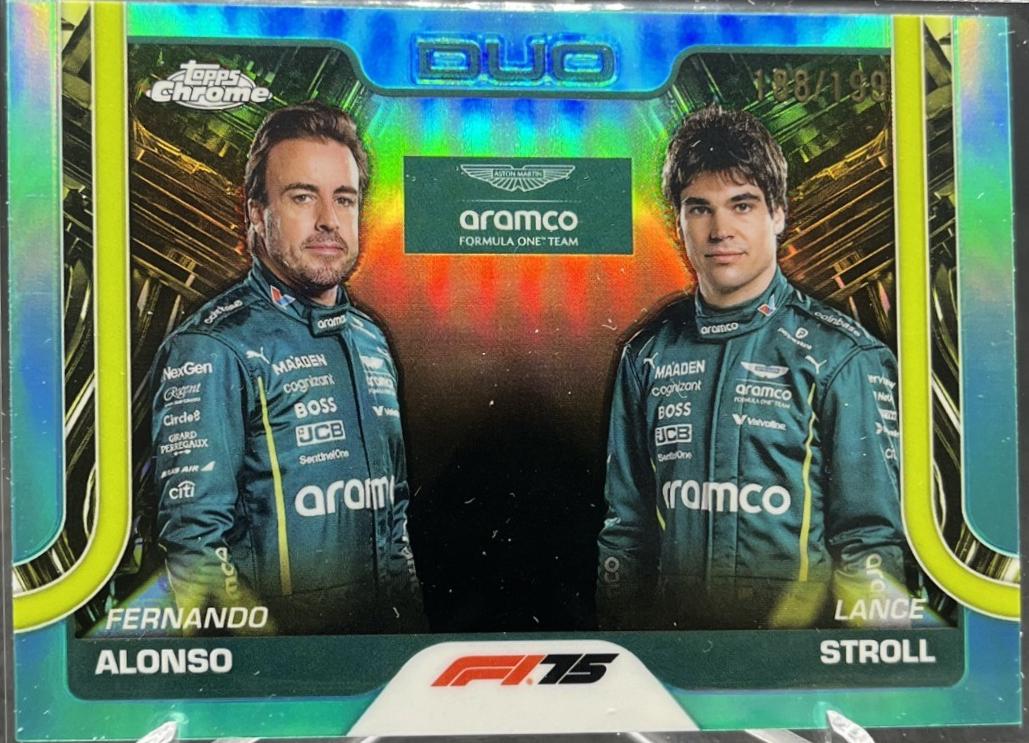 Fernando Alonso / Lance Stroll [Aqua Raywave Refractor] #168