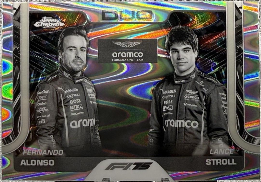Fernando Alonso / Lance Stroll [Black White RayWave Refractor] #168