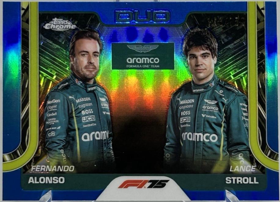 Fernando Alonso / Lance Stroll [Blue Refractor] #168