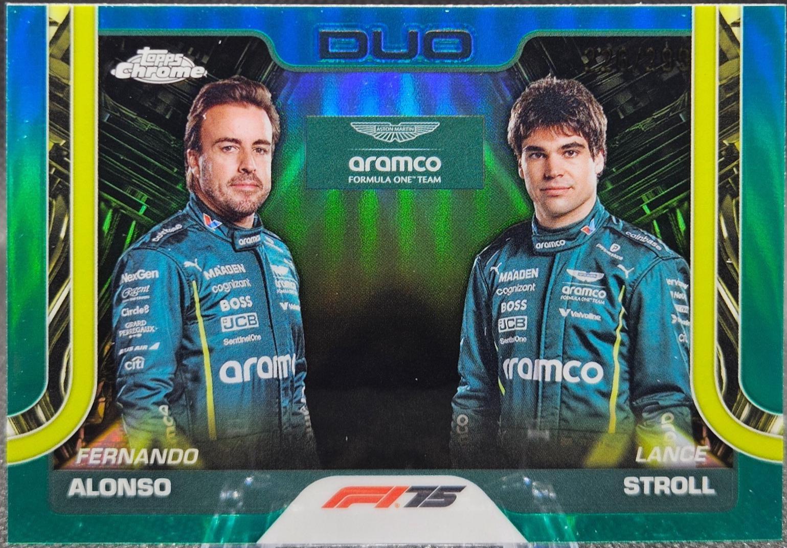 Fernando Alonso / Lance Stroll [Teal Refractor] #168