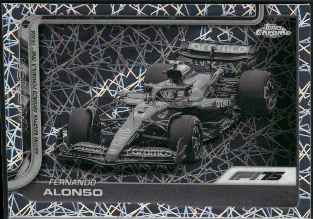 Fernando Alonso [Black White Lazer Refractor] #81