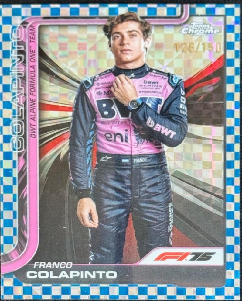 Franco Colapinto [Blue Checker Flag Refractor] #15
