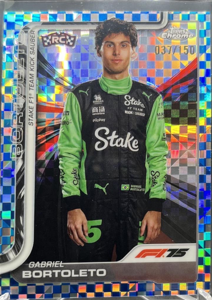 Gabriel Bortoleto [Blue Checker Flag Refractor] #20