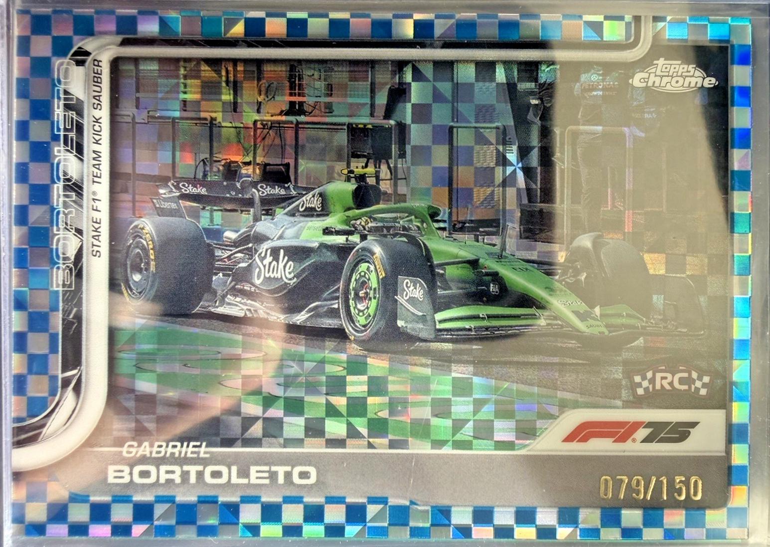 Gabriel Bortoleto [Blue Checker Flag Refractor] #92
