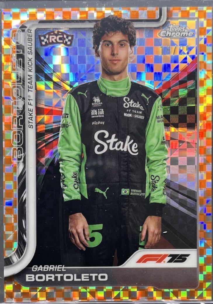 Gabriel Bortoleto [Orange Checker Flag Refractor] #20