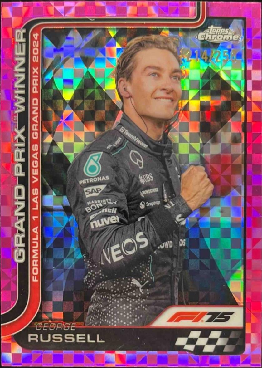 George Russell [Pink Checker Flag Refractor] #114