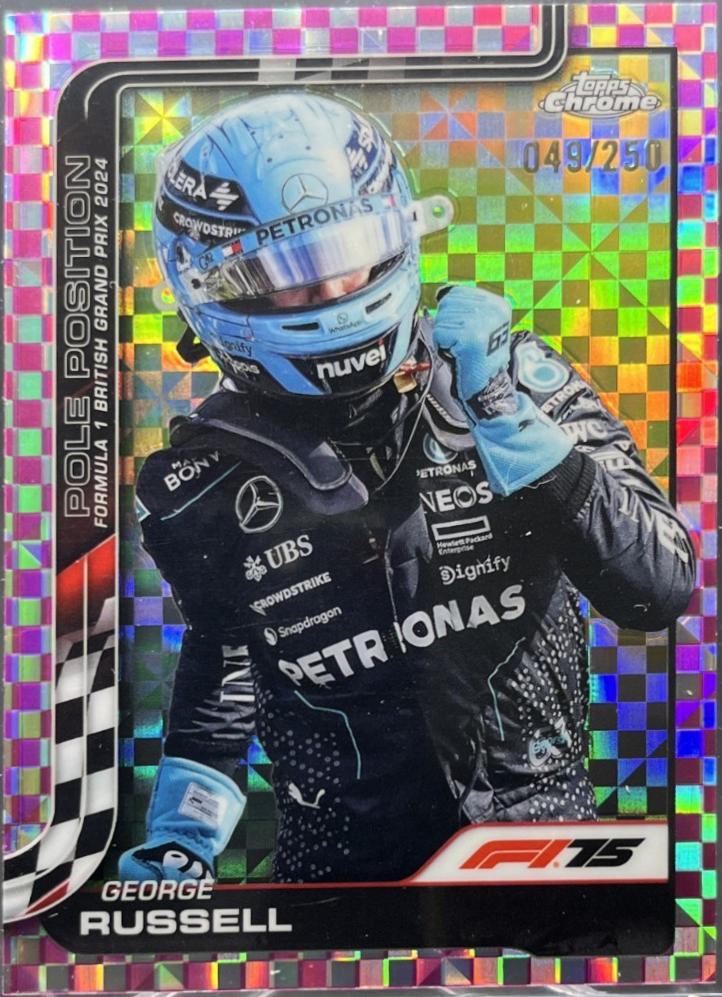 George Russell [Pink Checker Flag Refractor] #119