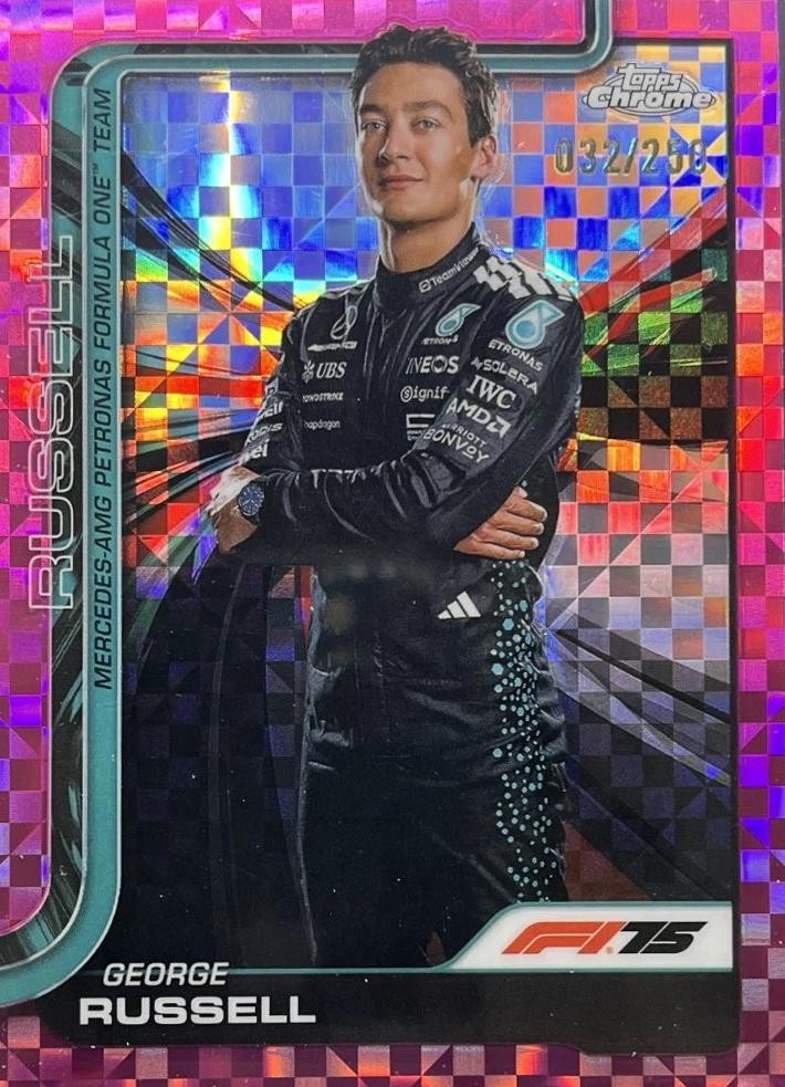 George Russell [Pink Checker Flag Refractor] #7