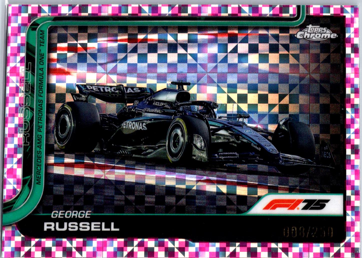 George Russell [Pink Checker Flag Refractor] #79