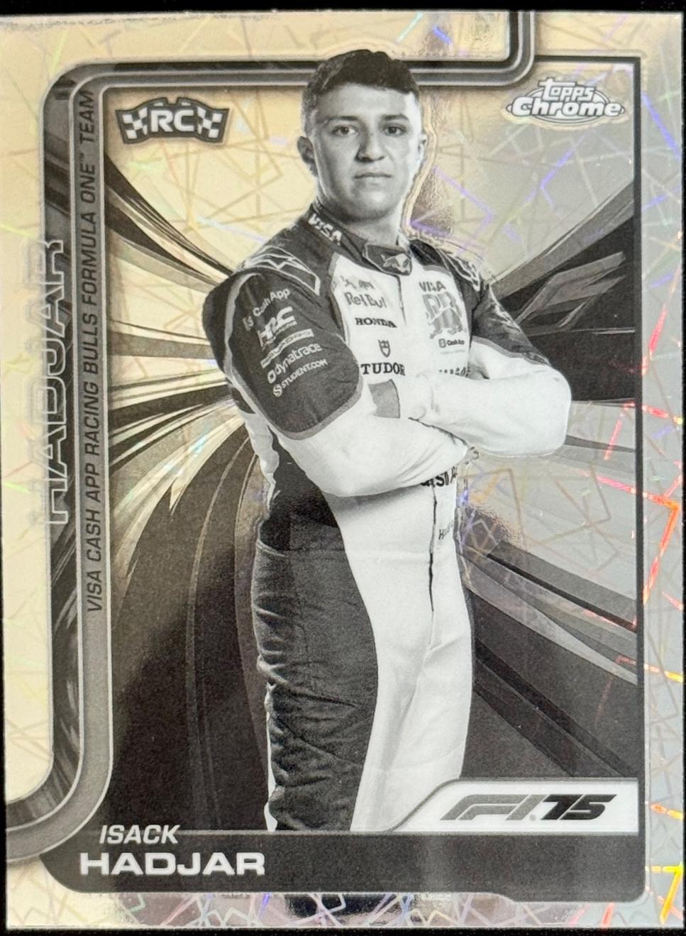 Isack Hadjar [Black White Lazer Refractor] #12