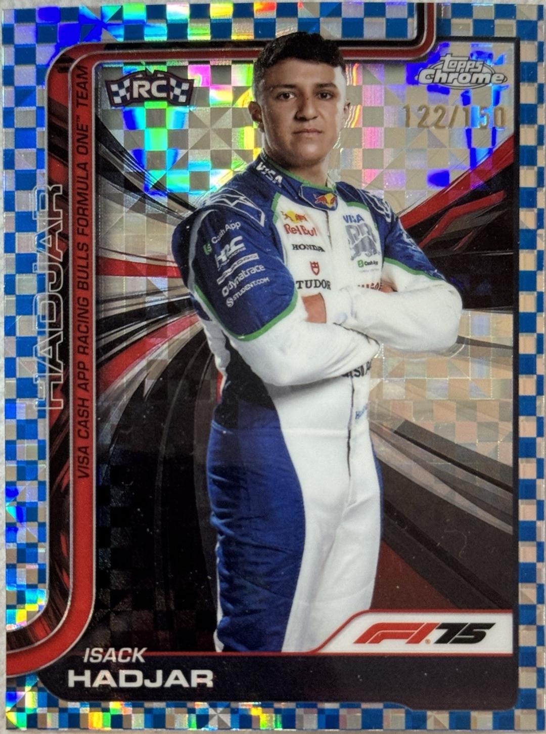 Isack Hadjar [Blue Checker Flag Refractor] #12