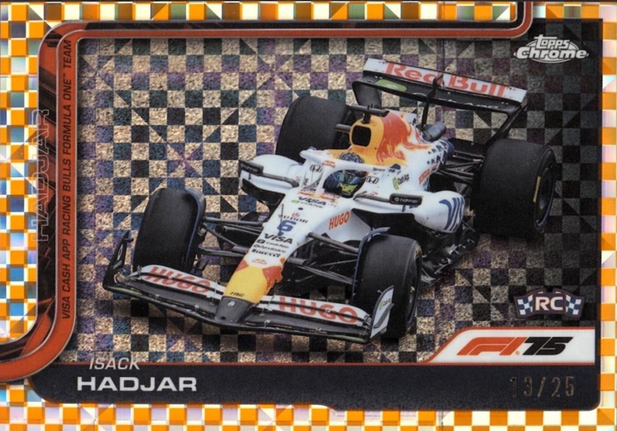 Isack Hadjar [Orange Checker Flag Refractor] #84