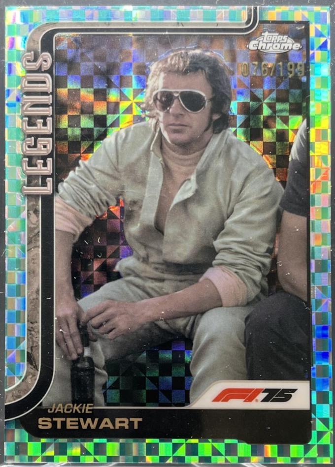 Jackie Stewart [Aqua Checker Flag Refractor] #154