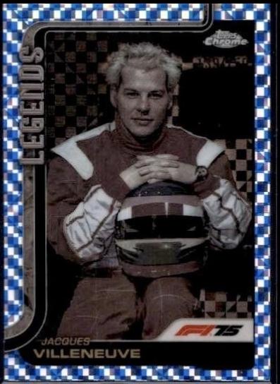 Jacques Villeneuve [Blue Checker Flag Refractor] #163