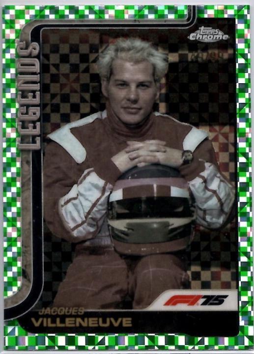 Jacques Villeneuve [Green Checker Flag Refractor] #163