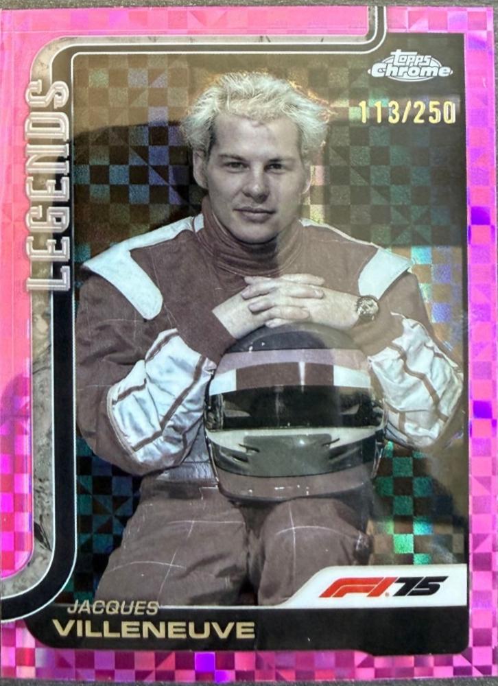 Jacques Villeneuve [Pink Checker Flag Refractor] #163