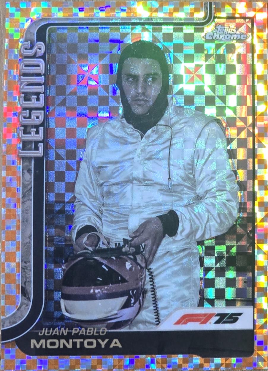 Juan Pablo Montoya [Orange Checker Flag Refractor] #156
