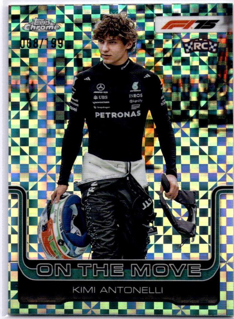 Kimi Antonelli [Aqua Checker Flag Refractor] #185