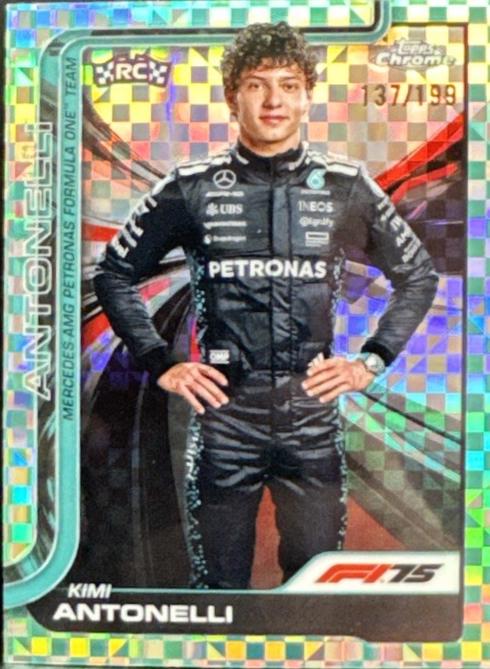 Kimi Antonelli [Aqua Checker Flag Refractor] #8