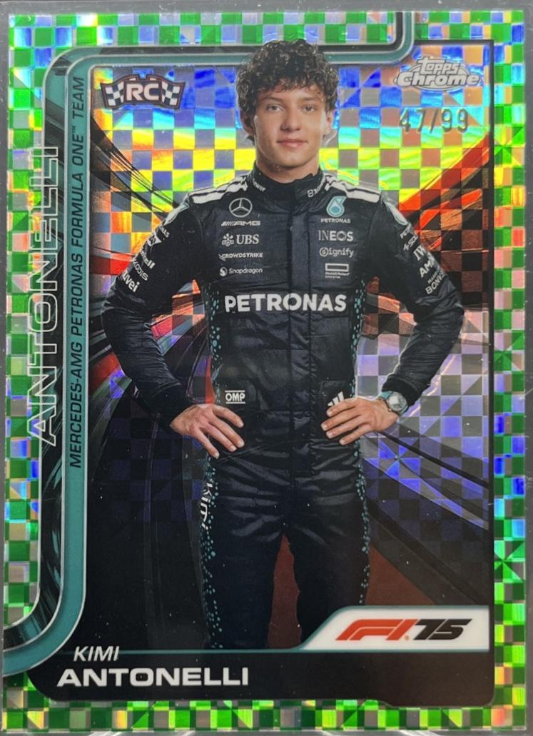 Kimi Antonelli [Green Checker Flag Refractor] #8