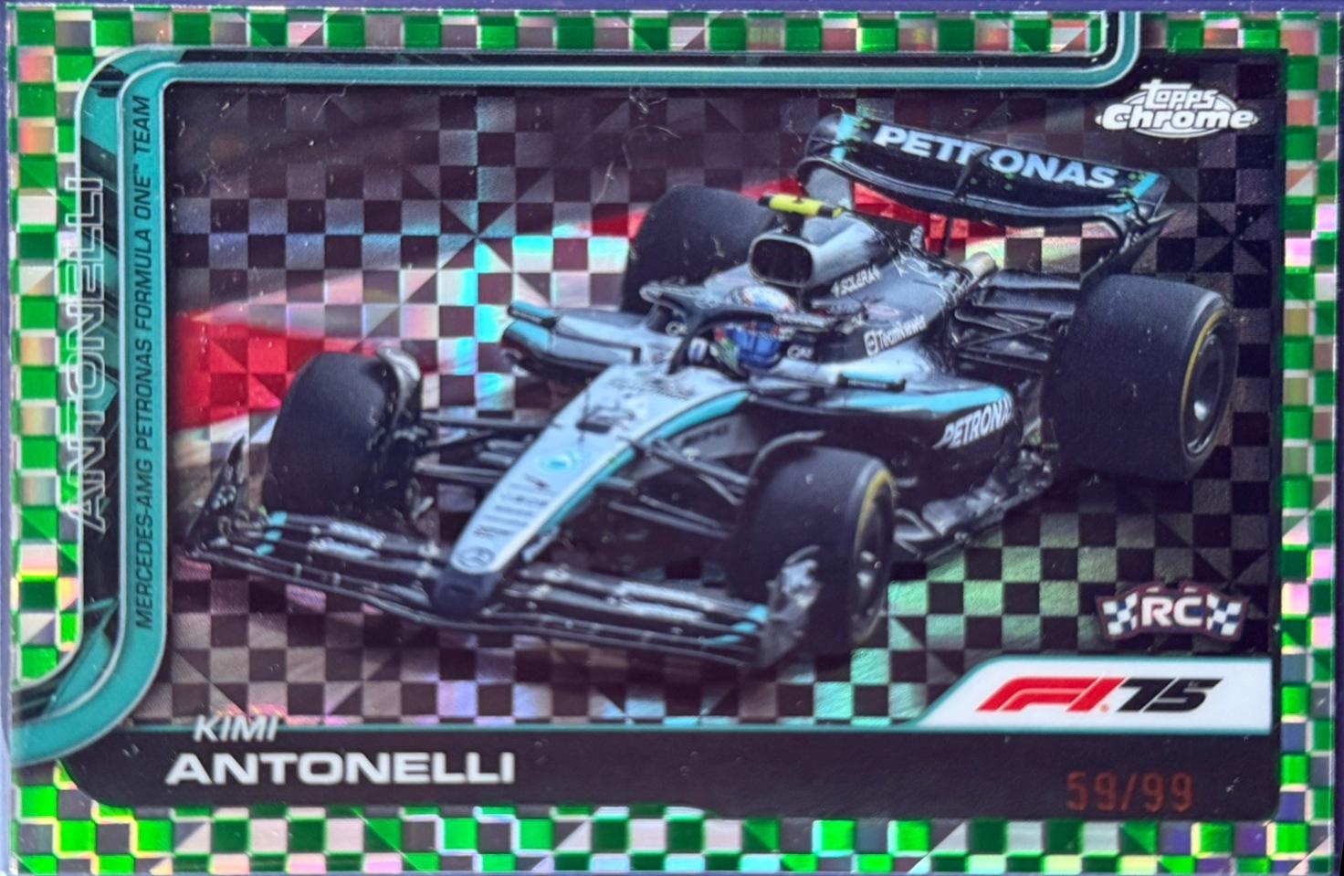 Kimi Antonelli [Green Checker Flag Refractor] #80