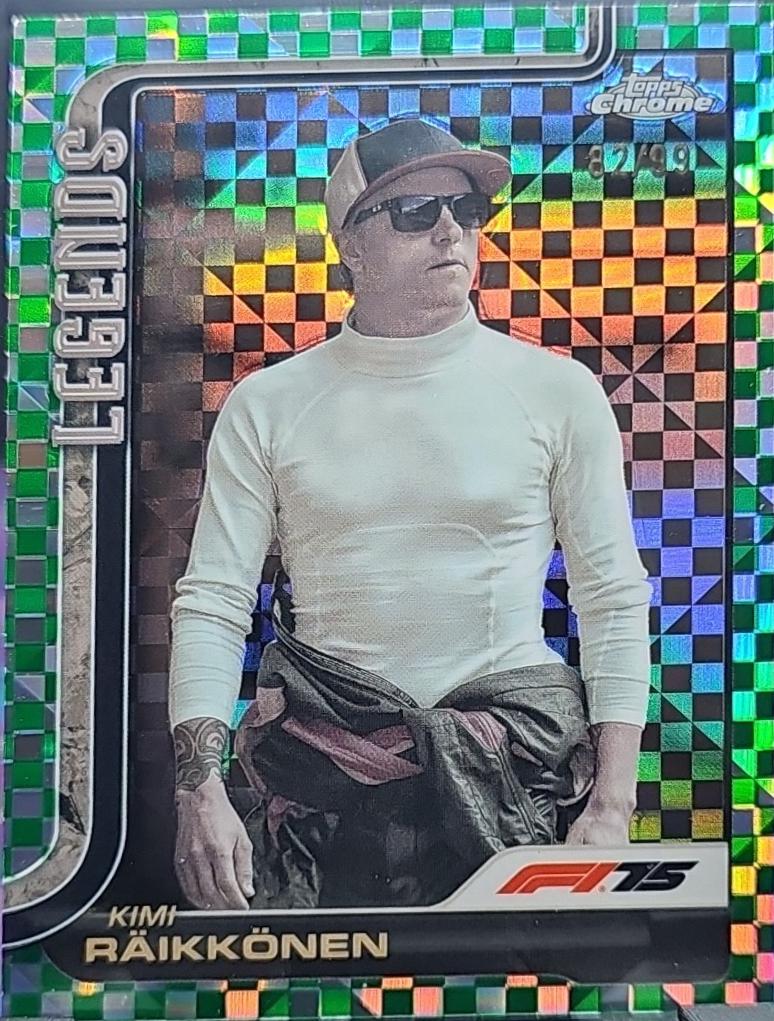 Kimi Raikkonen [Green Checker Flag Refractor] #157