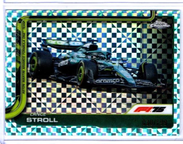 Lance Stroll [Aqua Checker Flag Refractor] #82