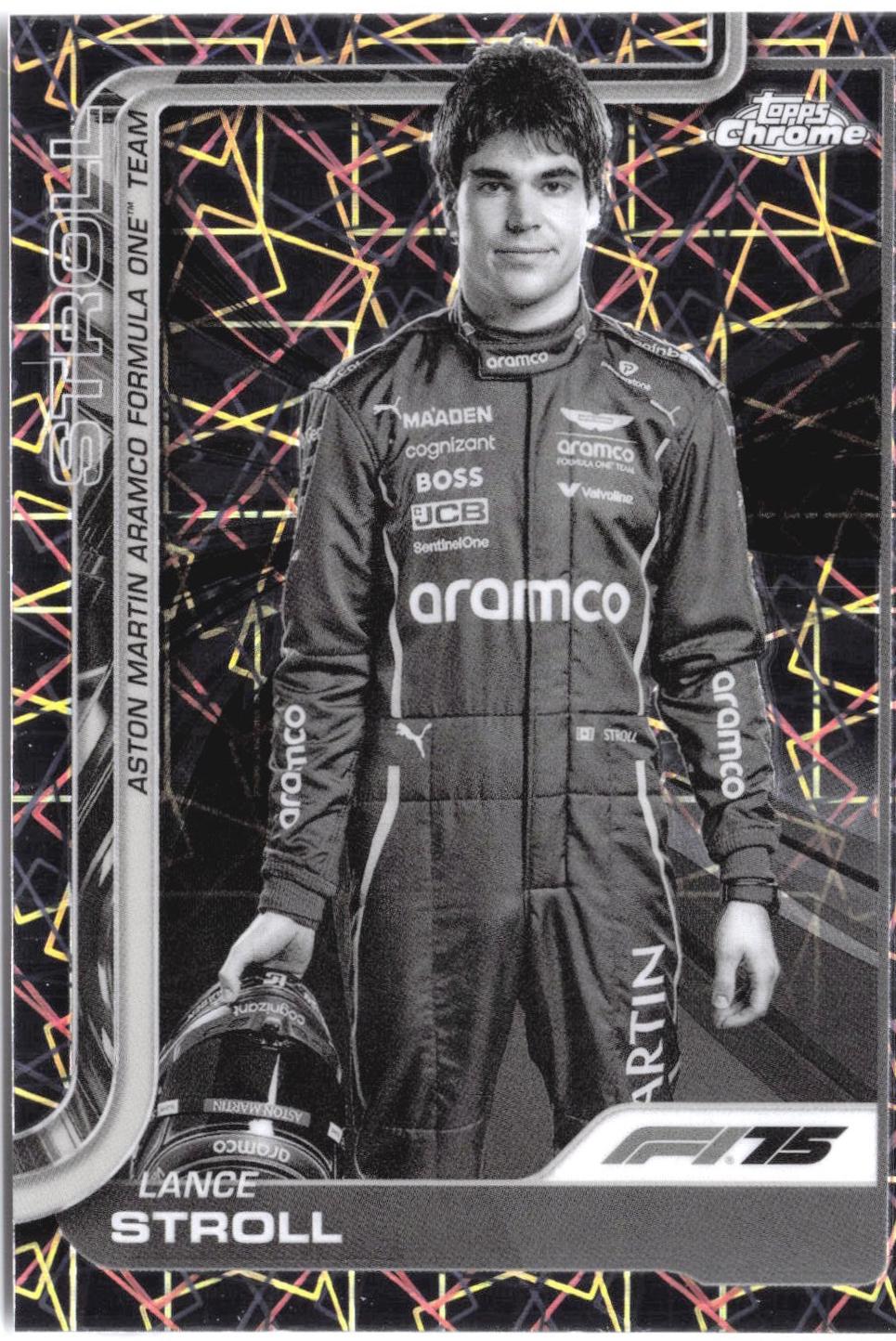 Lance Stroll [Black White Lazer Refractor] #10