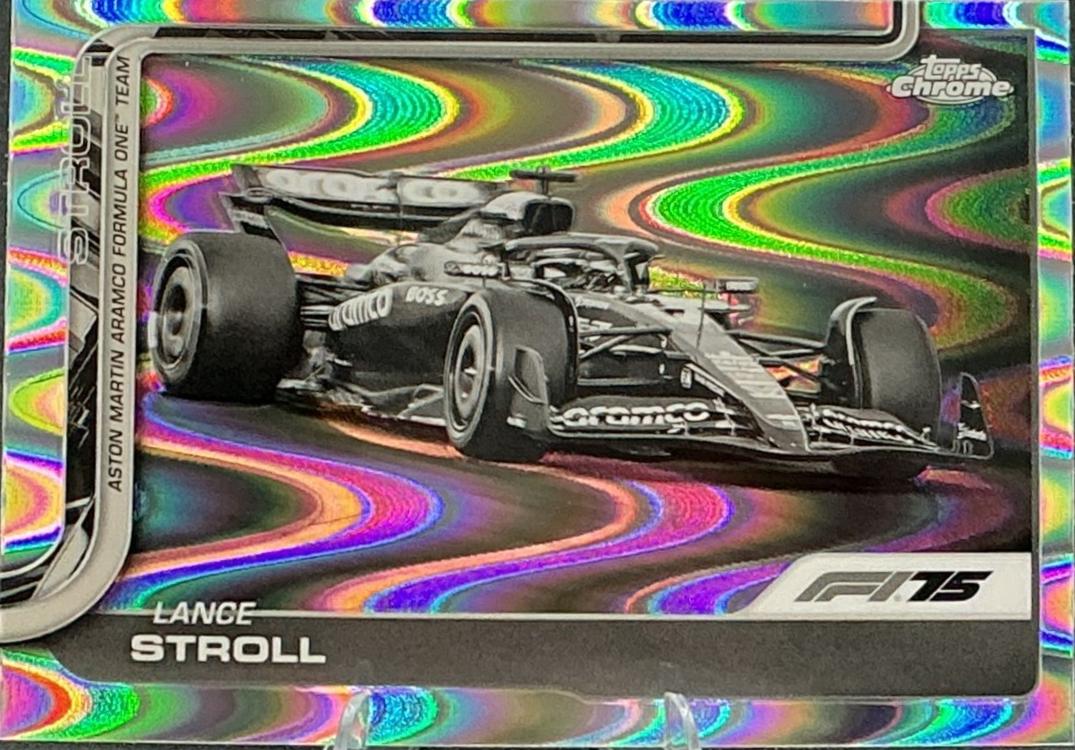 Lance Stroll [Black White RayWave Refractor] #82