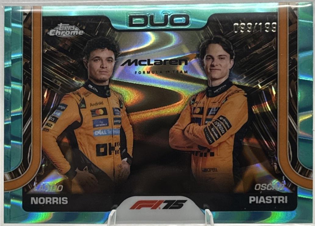 Lando Norris / Oscar Piastri [Aqua Raywave Refractor] #166