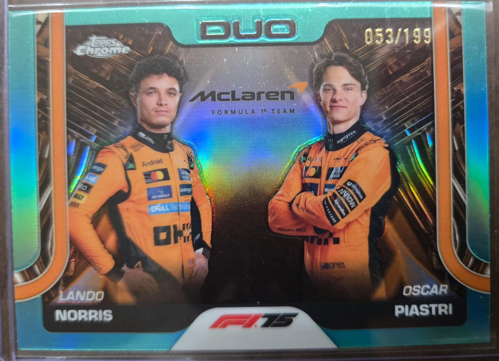 Lando Norris / Oscar Piastri [Aqua Refractor] #166
