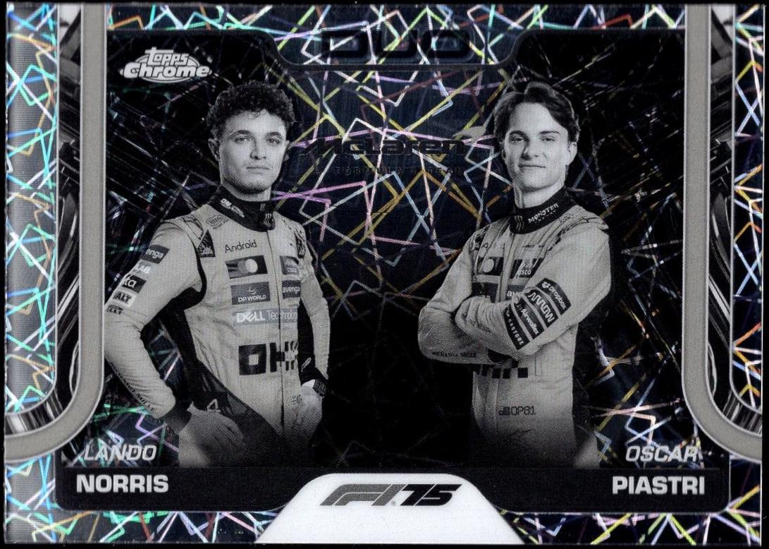 Lando Norris / Oscar Piastri [Black White Lazer Refractor] #166