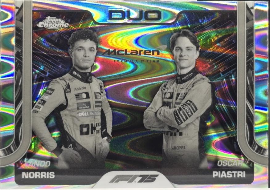 Lando Norris / Oscar Piastri [Black White RayWave Refractor] #166
