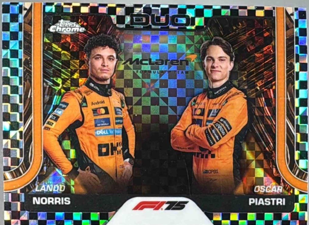 Lando Norris / Oscar Piastri [Checker Flag Refractor] #166