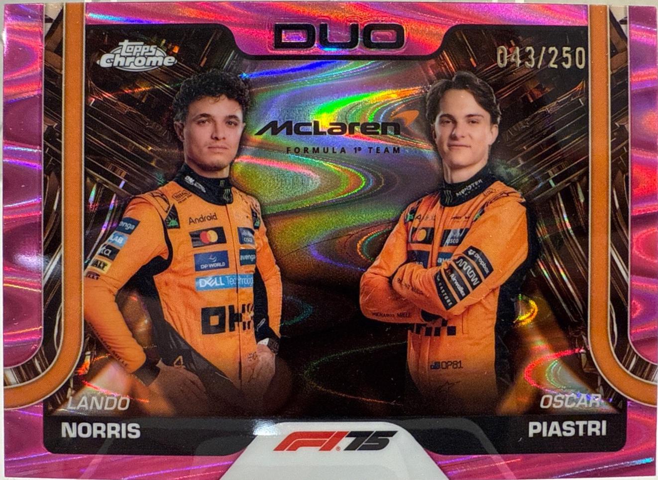Lando Norris / Oscar Piastri [Pink Refractor] #166
