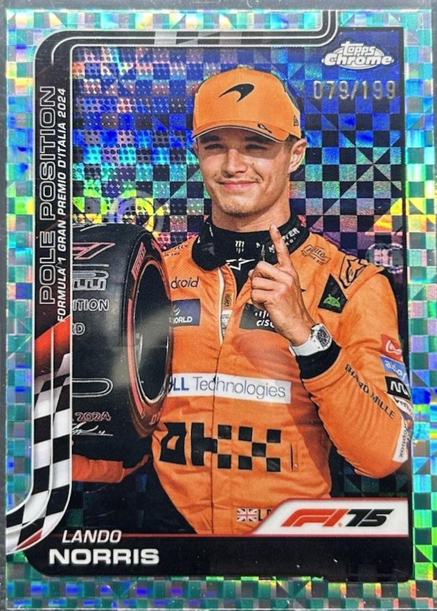 Lando Norris [Aqua Checker Flag Refractor] #120