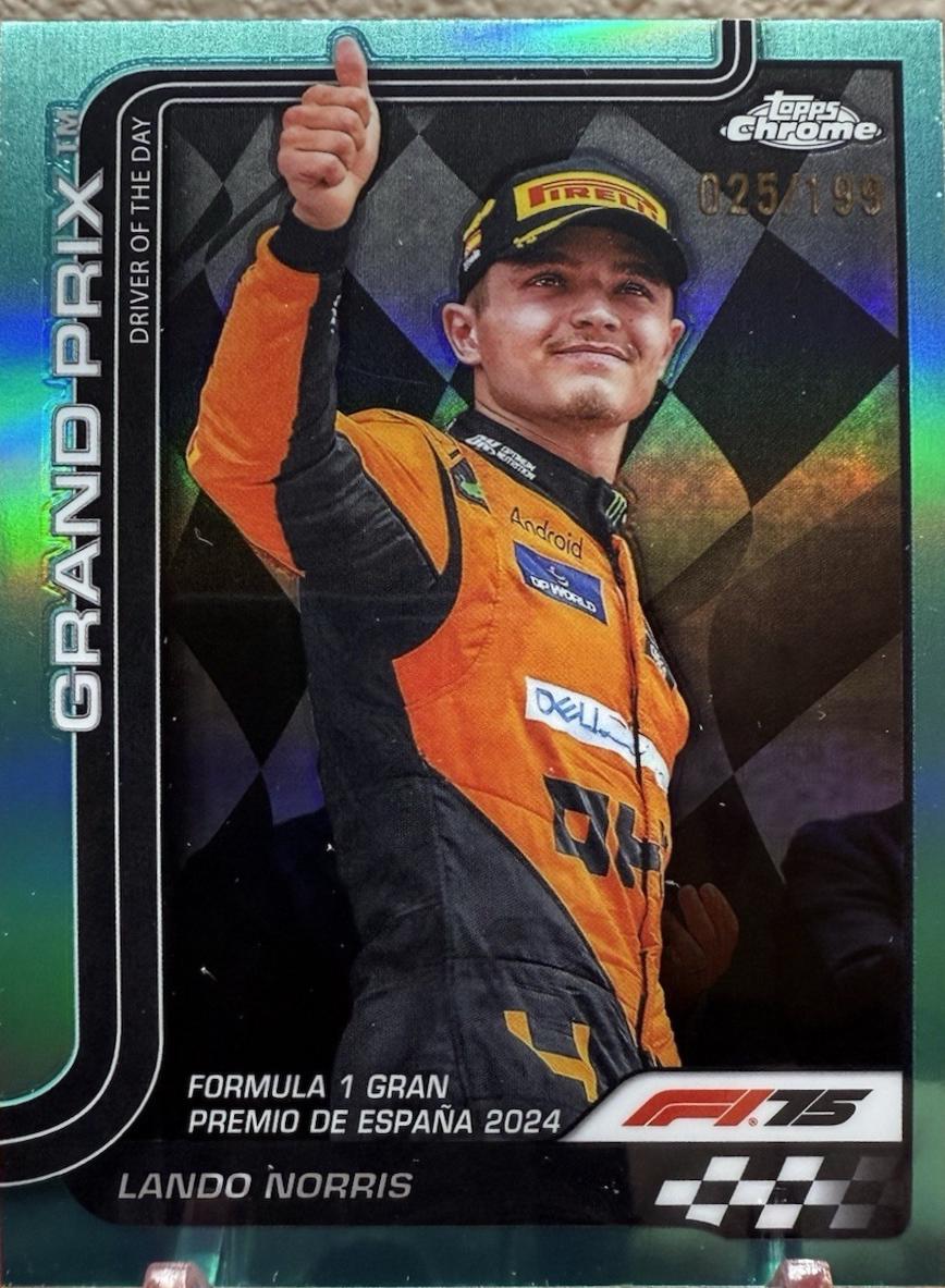 Lando Norris [Aqua Checker Flag Refractor] #131