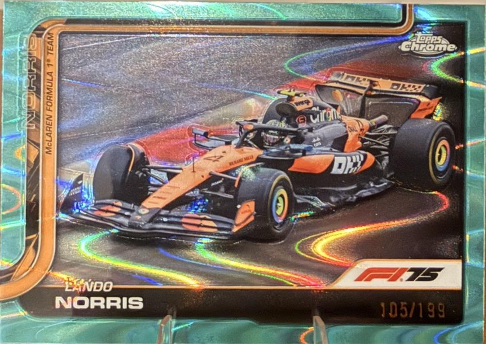 Lando Norris [Aqua Raywave Refractor] #128
