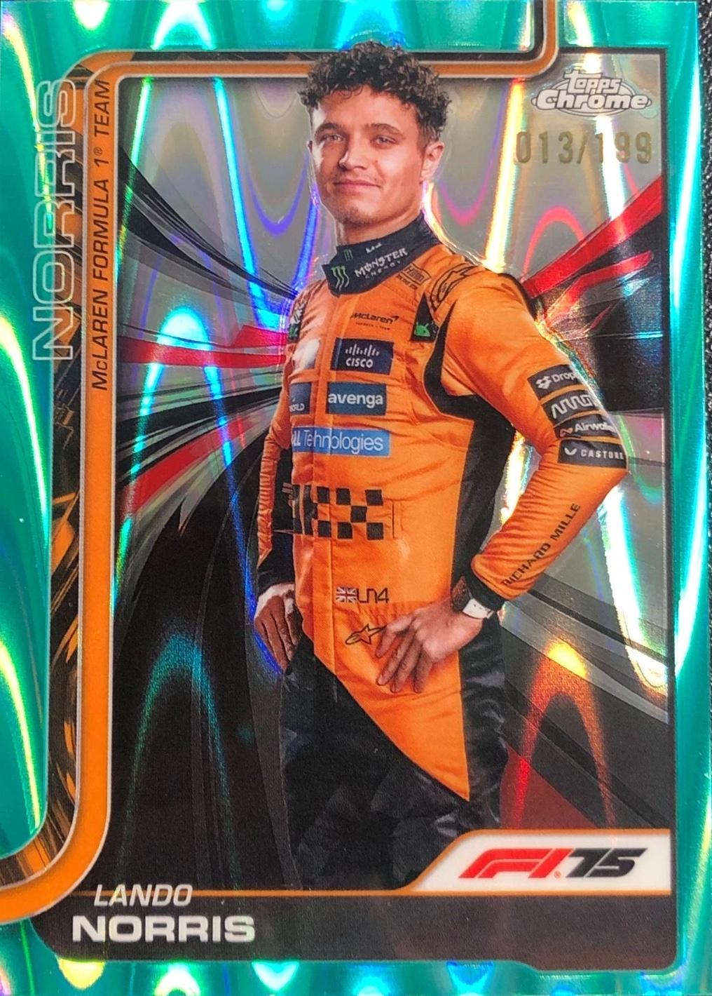 Lando Norris [Aqua Raywave Refractor] #5