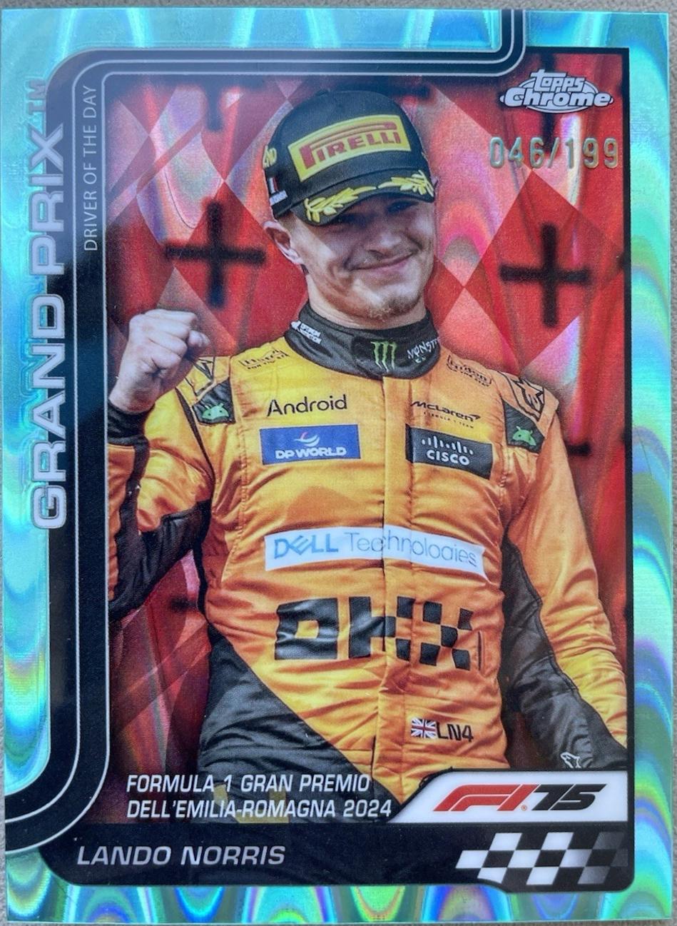 Lando Norris [Aqua Refractor] #128