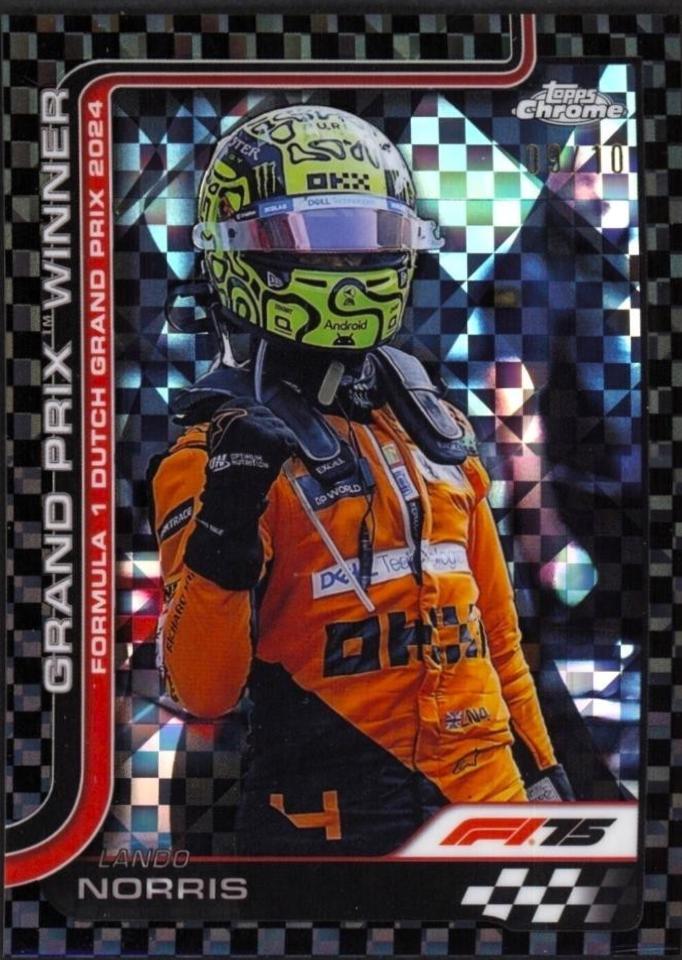 Lando Norris [Black Checker Flag Refractor] #107