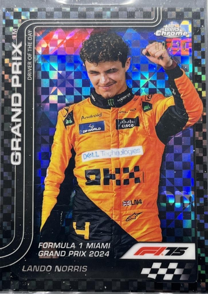 Lando Norris [Black Checker Flag Refractor] #127